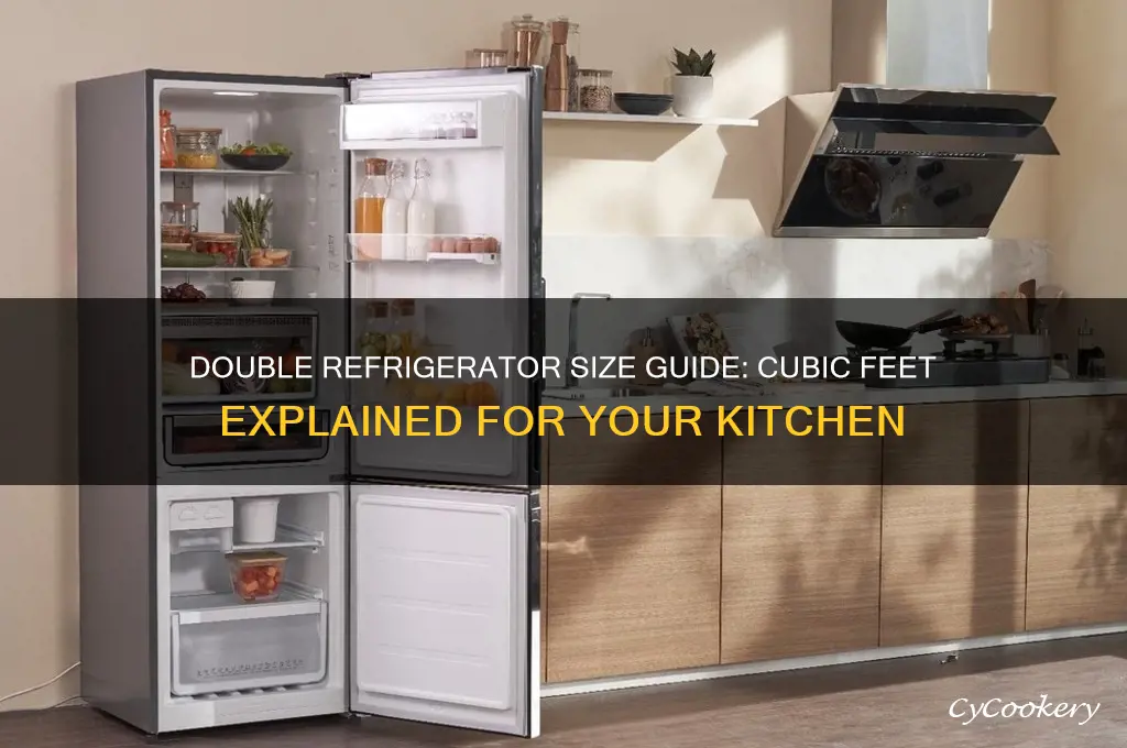 how many cubic feet is a double refrigerator