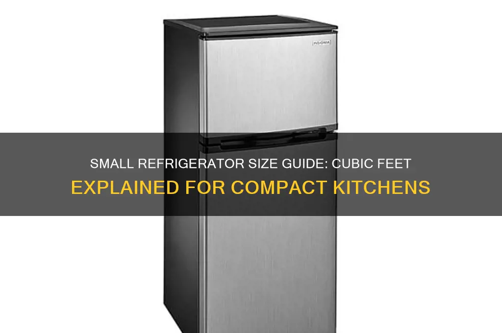 how many cubic feet is a small refrigerator