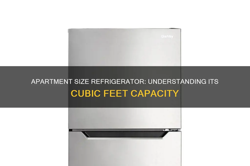 how many cubic feet is an apartment size refrigerator