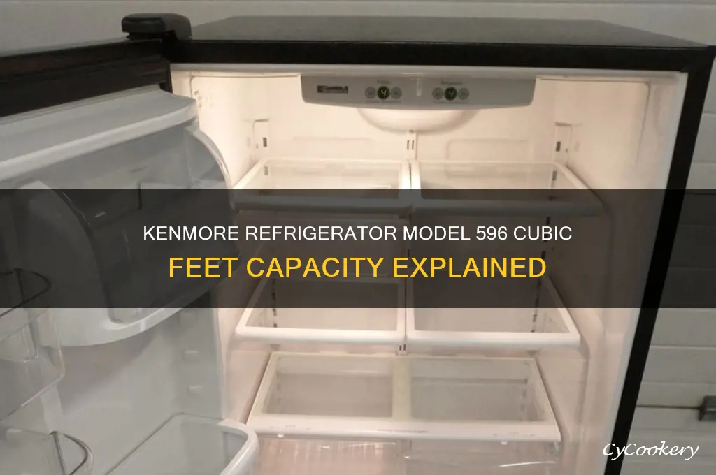 how many cubic feet is kenmore refrigerator model 596