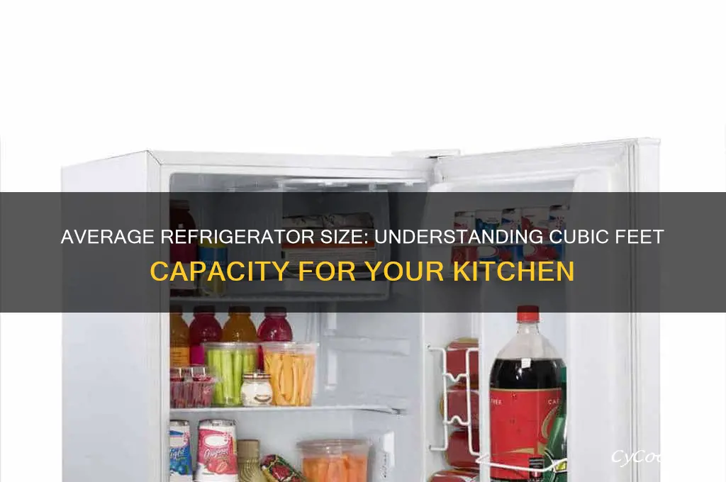 how many cubic feet is the average refrigerator