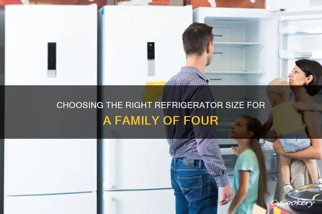 how many cubic feet refrigerator for family of 4