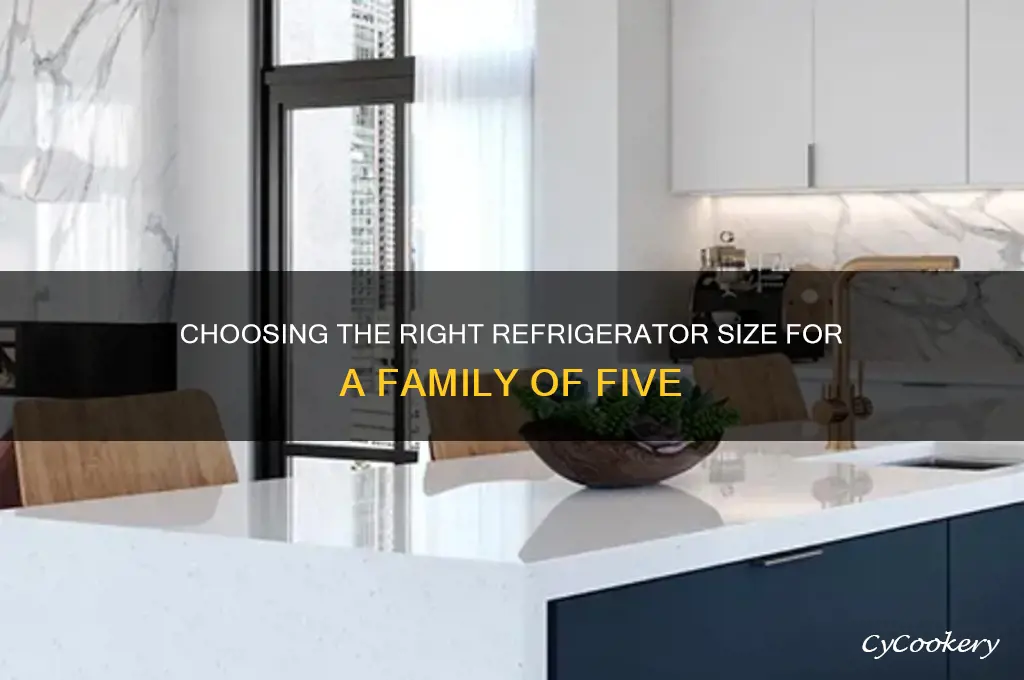 how many cubic feet refrigerator for family of 5