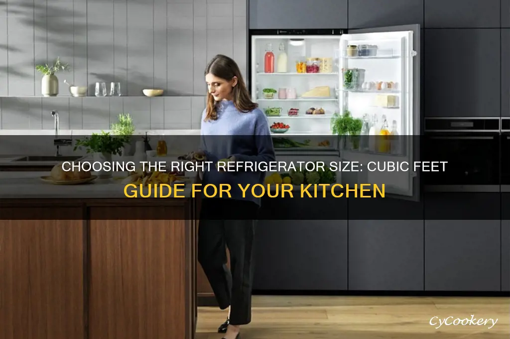 how many cubit feet should your refrigerator be