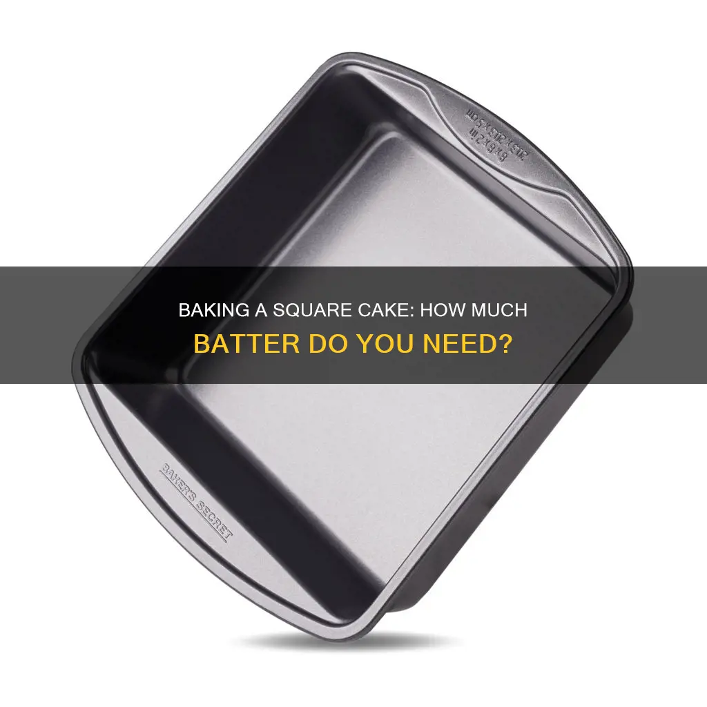 how many cups batter for 10x10x2 square pan