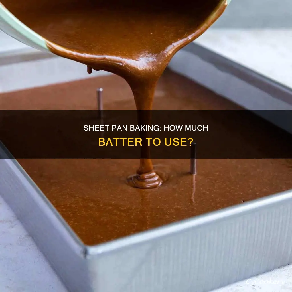 how many cups batter for a sheet pan
