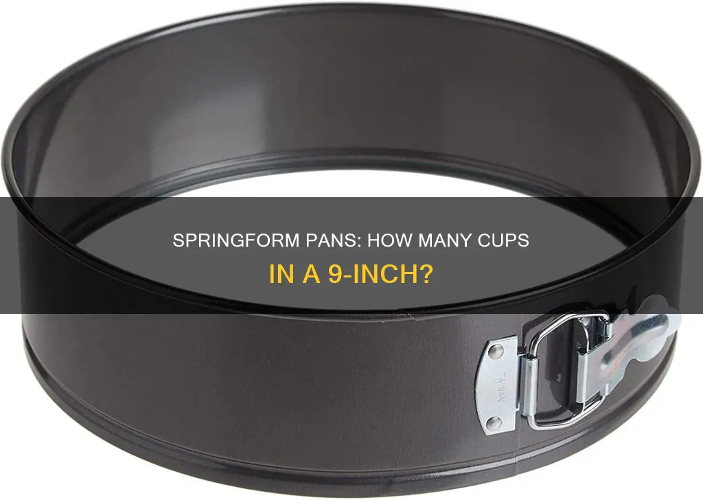 how many cups does a 9 inch springform pan hold