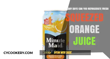 Refrigerating Fresh Squeezed Orange Juice: Optimal Storage Duration Explained