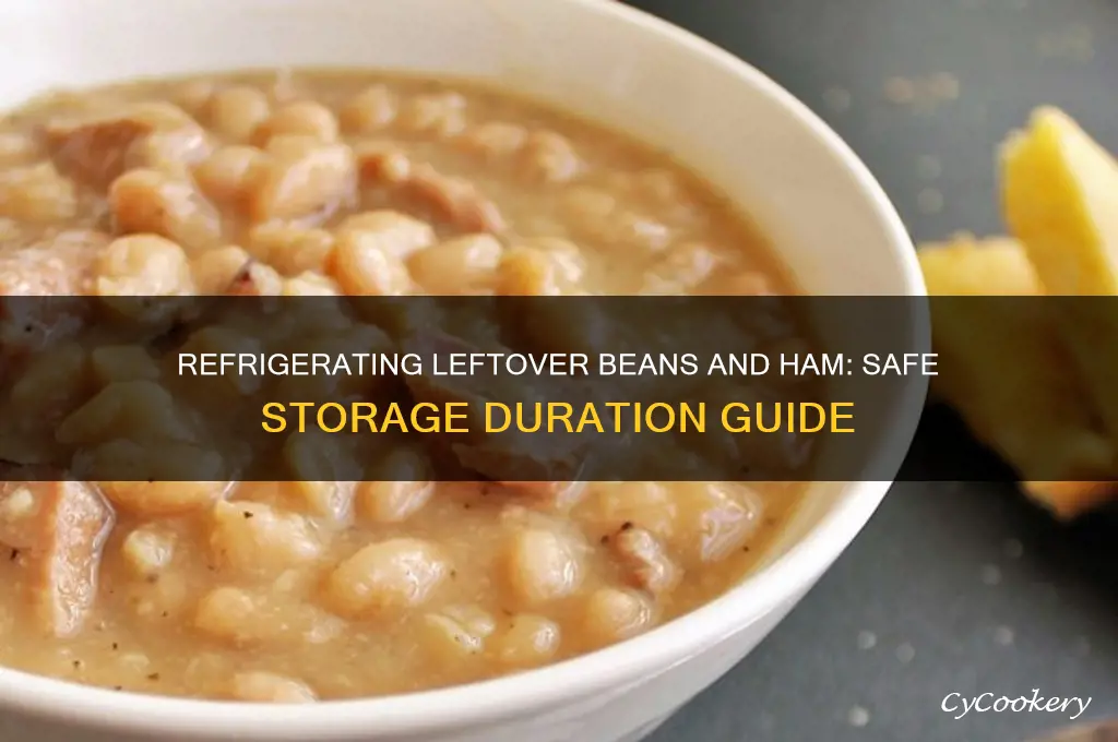 how many days can you refrigerate leftover beans and ham