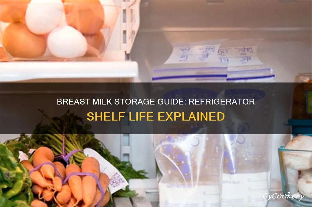 how many days can you store breastmilk in the refrigerator