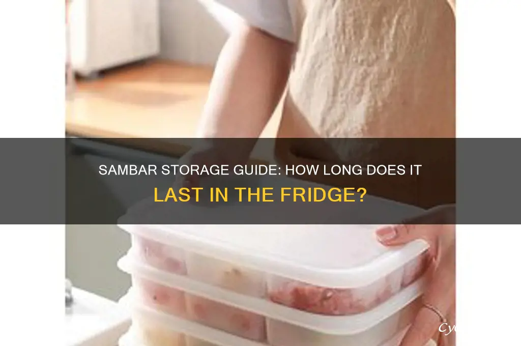 how many days does sambar in refrigerator