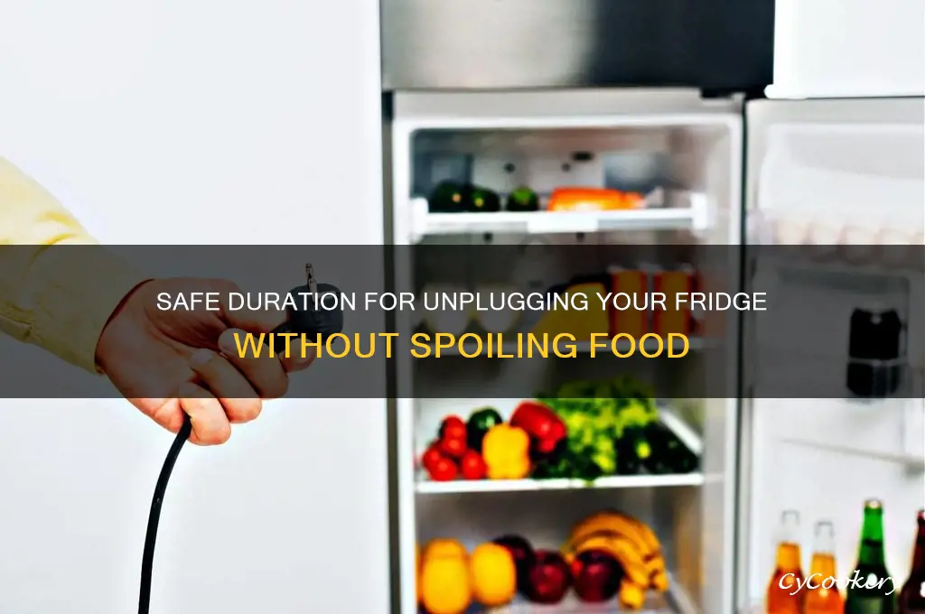 how many days refrigerator can be switched off
