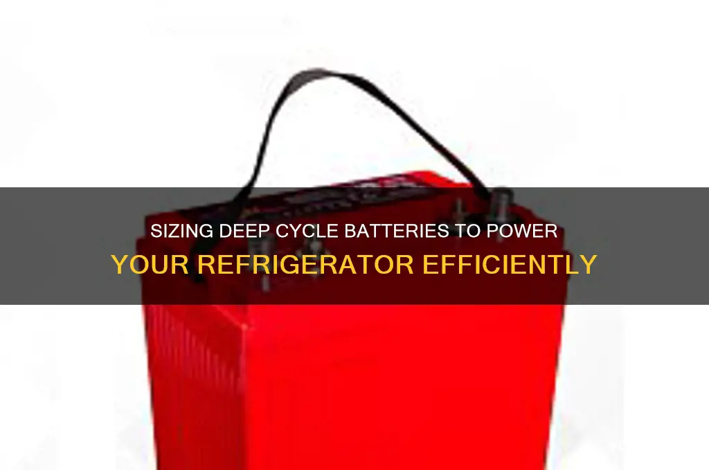 how many deep cycle batteries to run a refrigerator
