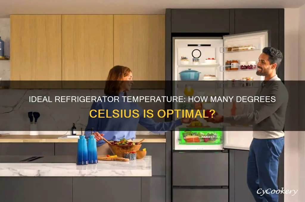 how many degrees celsius is a refrigerator