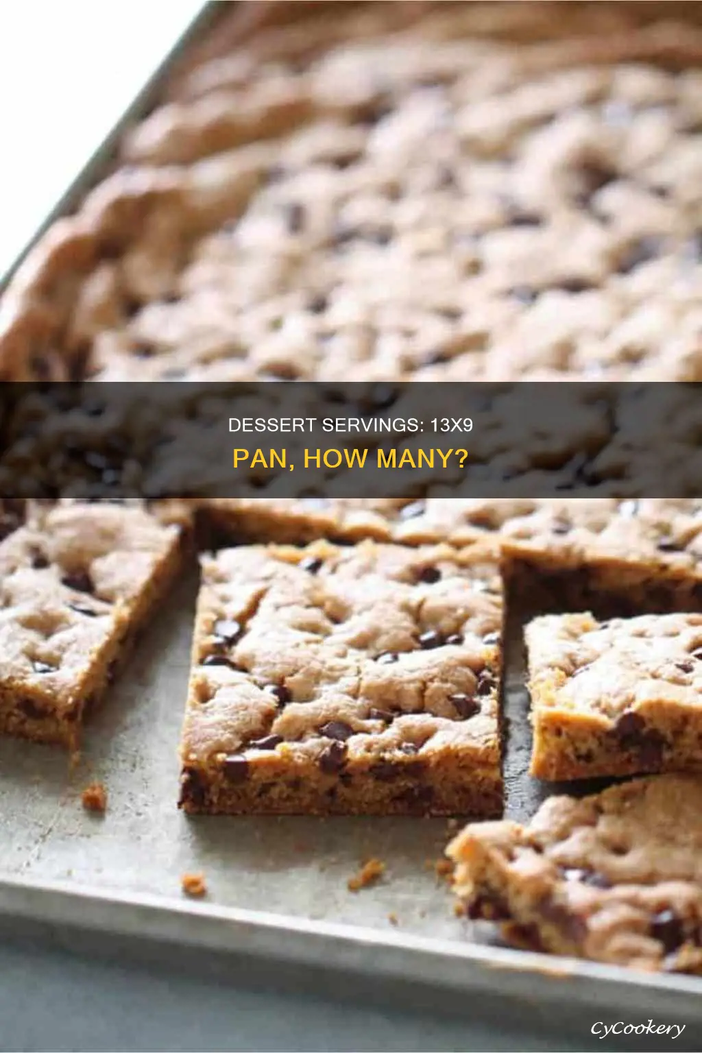 how many dessert servings in a 13 by 9 pan