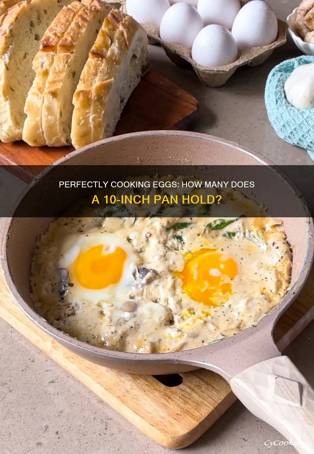 how many eggs can a 10 inch pan cook