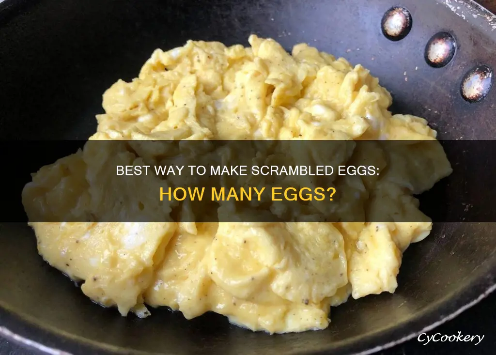 how many eggs to scramble at once in pan