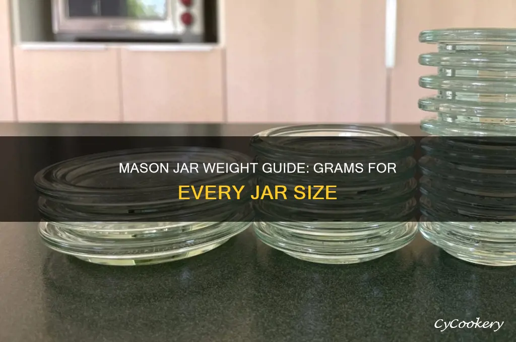 how many grams does a mason jar weigh