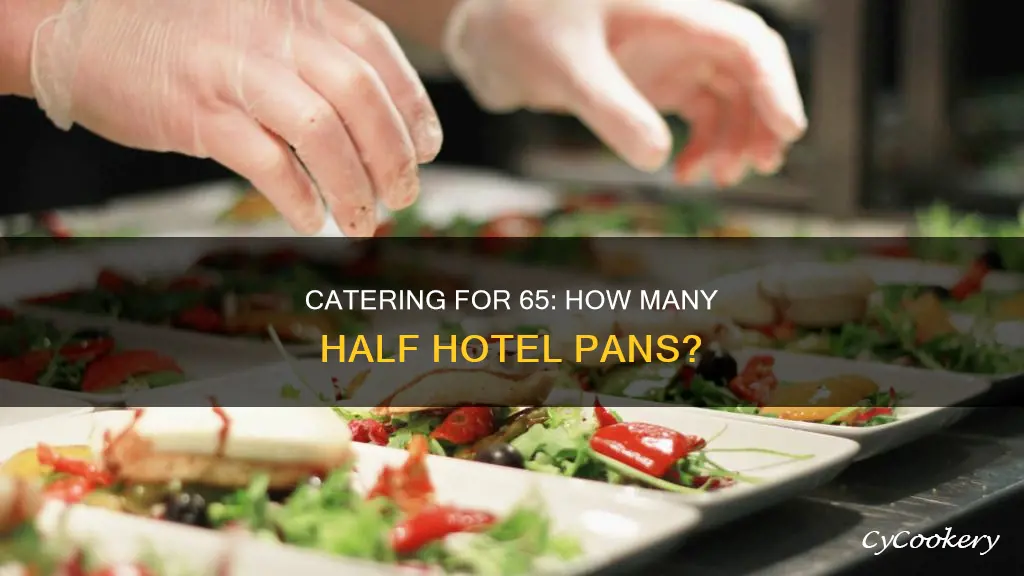 how many half hotel pans needed to feed 65