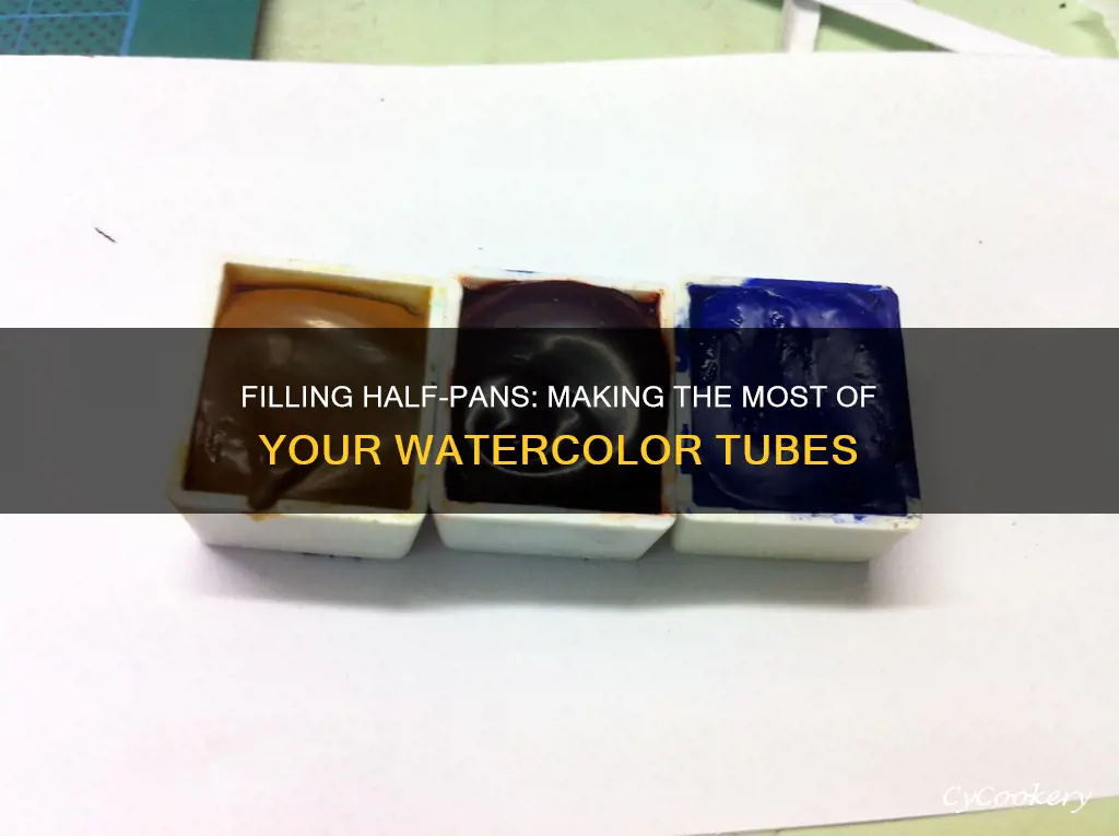 how many half pans from a tube watercolor