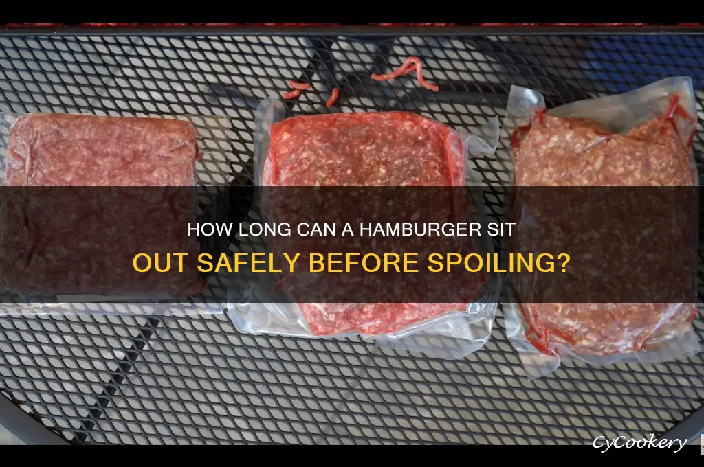 how many hours can a hamburger be eaten without refrigeration