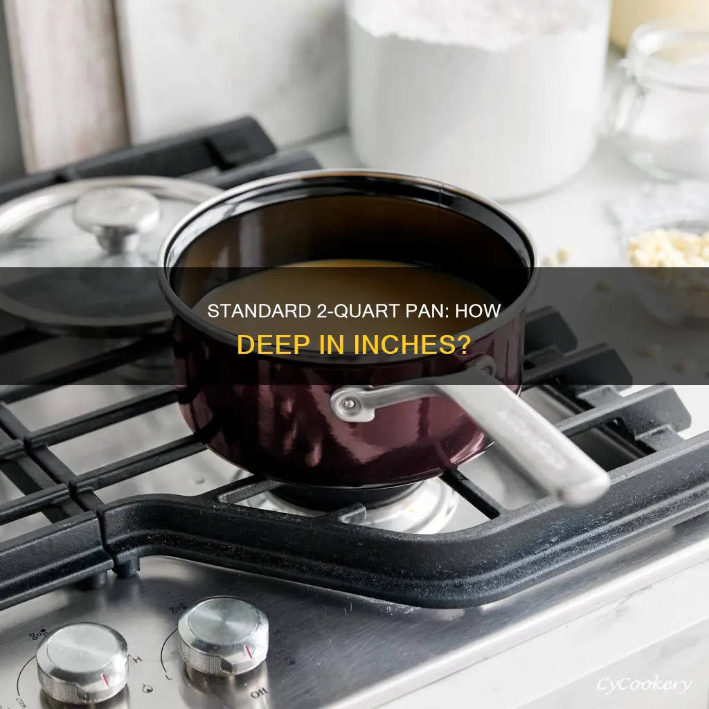 how many inches in a 2 quart pan