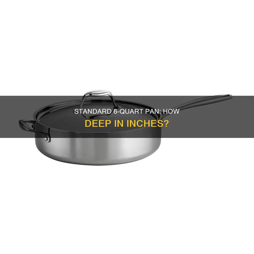 how many inches is a 6 quart pan