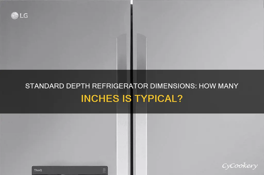 how many inches is standard depth refrigerator
