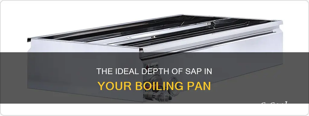 how many inches of sap in boiling pans