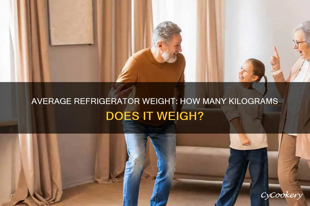 how many kg is the average refrigerator