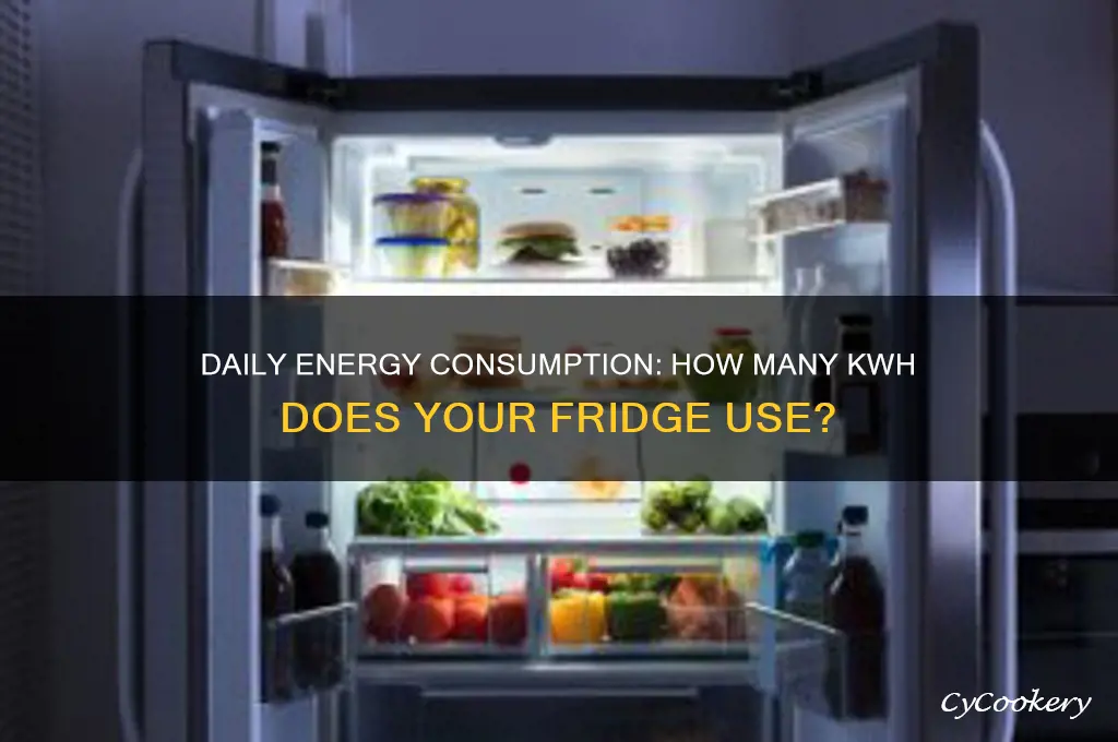 how many kwh does a refrigerator use per day