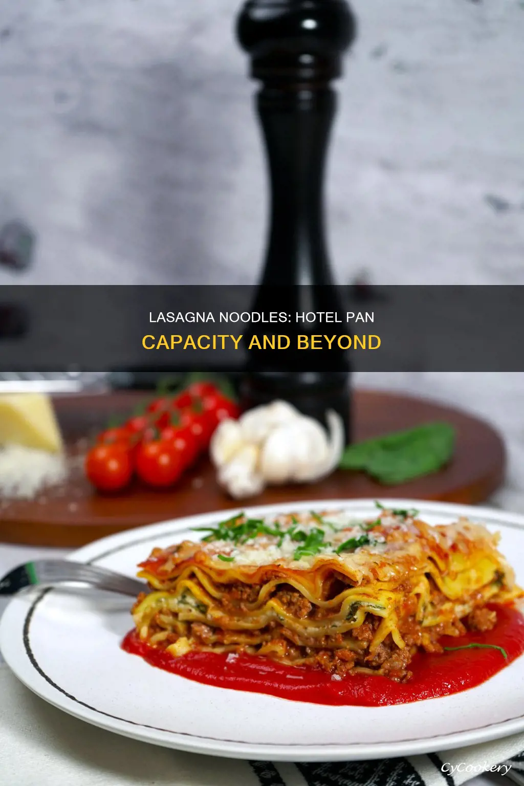 how many lasagna noodles fit in a hotel pan