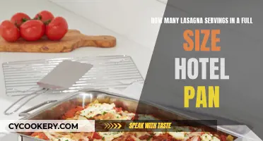 Lasagna Servings: Full Hotel Pan