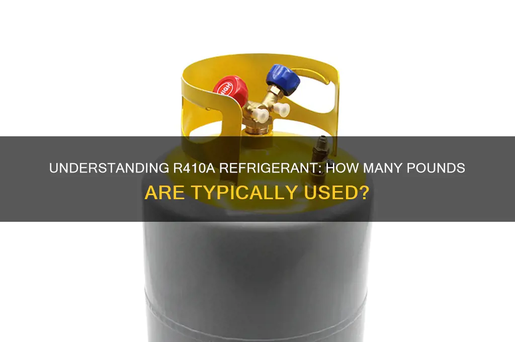 how many lbs of refrigerant in r410a