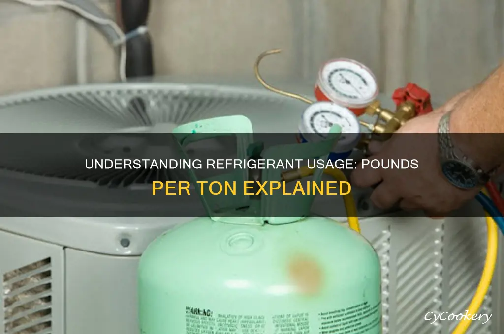 how many lbs of refrigerant per ton