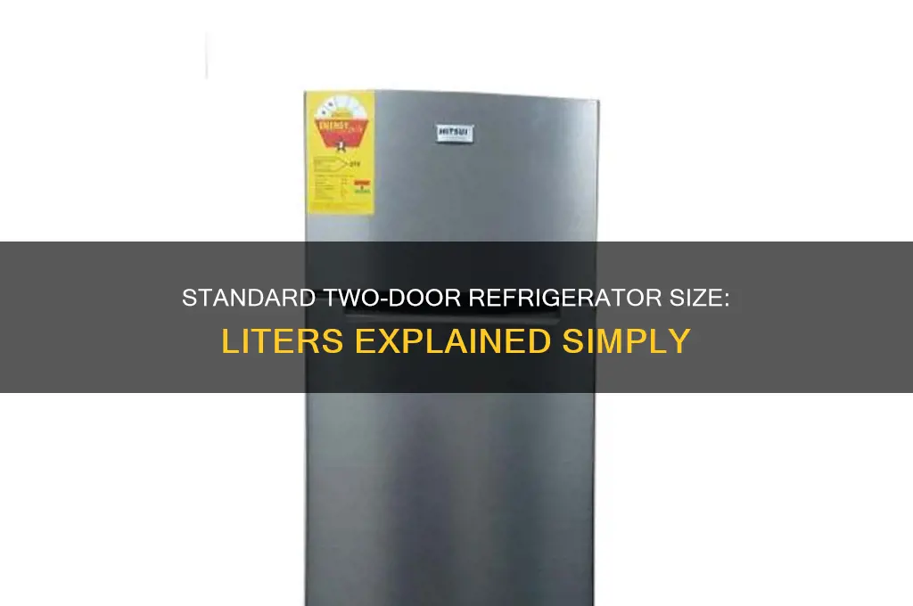 how many liters is a standard two door refrigerator