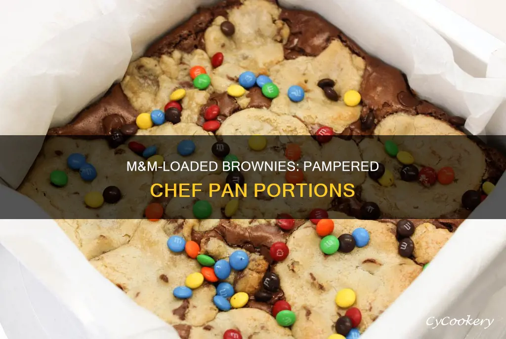 how many m&ms in a pampered chef brownie pan
