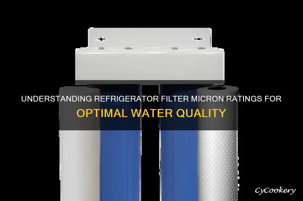 how many microns is a refrigerator filter