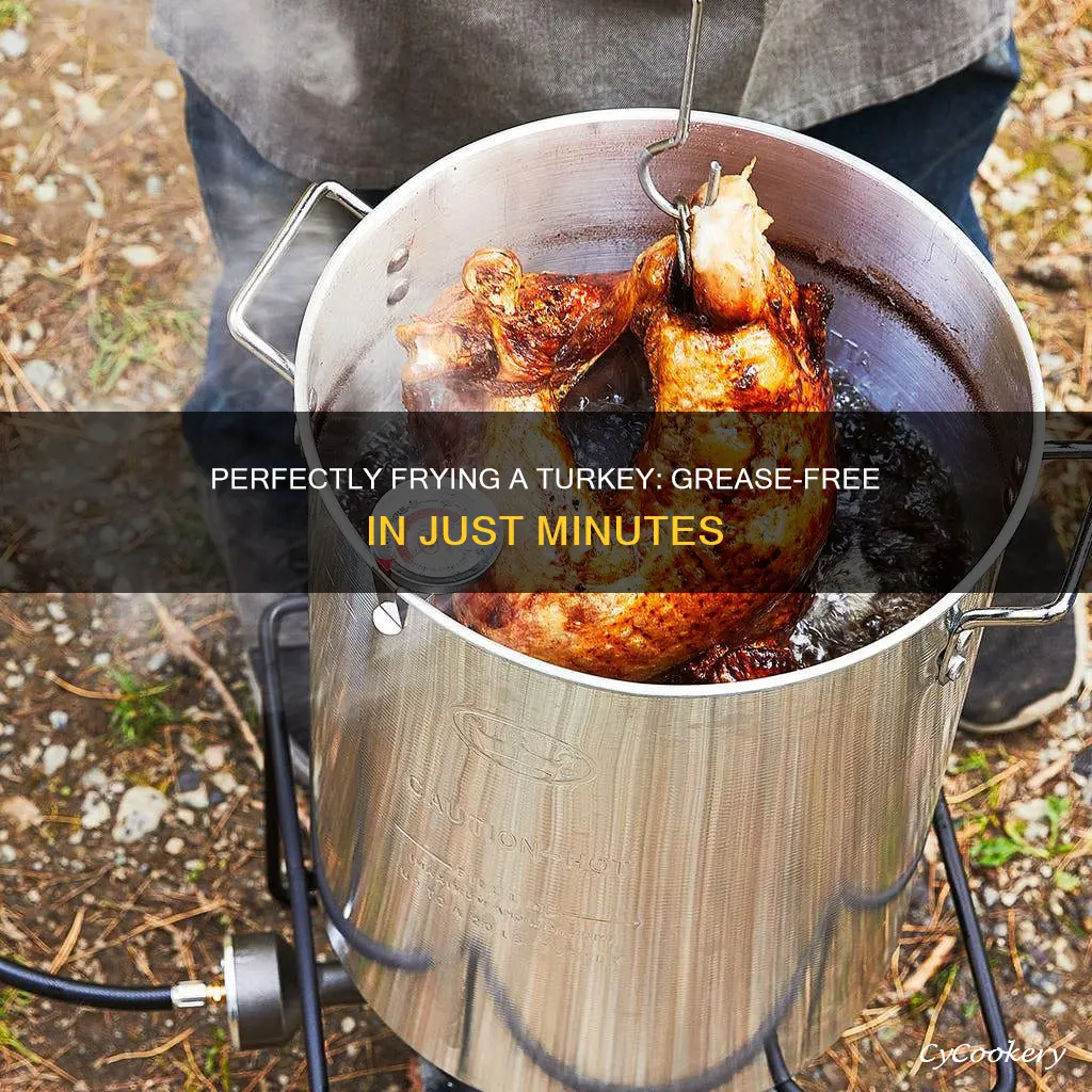 how many minutes to cook a turkey in gresesless fryer