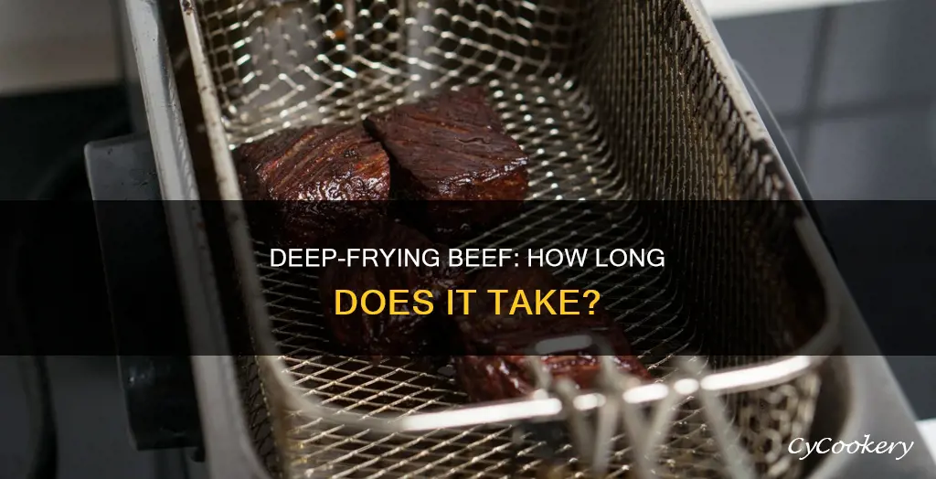 how many minutes to cook beef in deep fryer