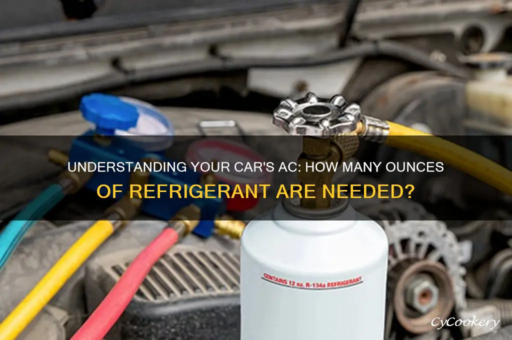 how many ounces of refrigerant in a car