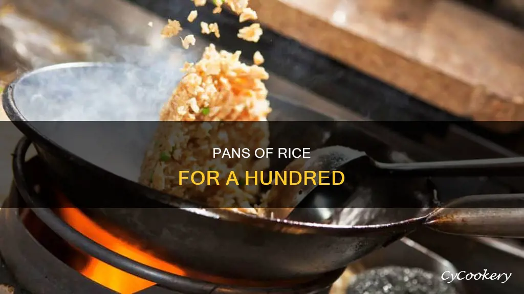 how many pans of rice I need for 100 people