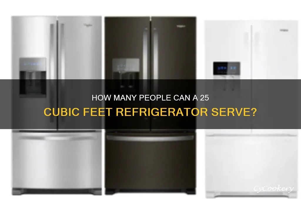 how many people 25 cubic feet refrigerador