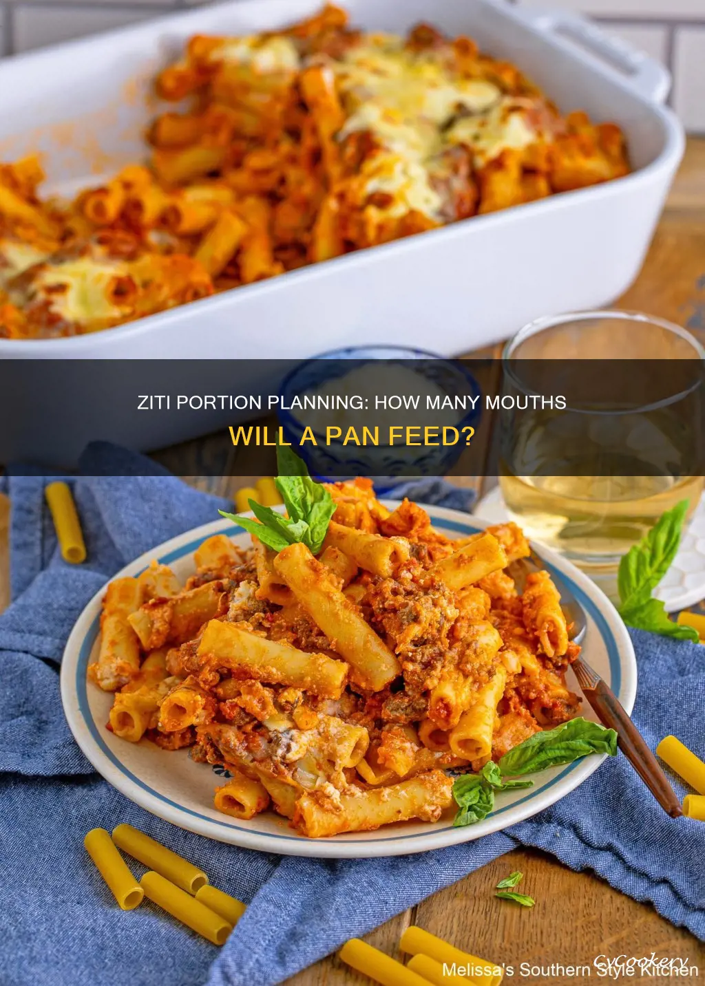 how many people does a pan of ziti serve