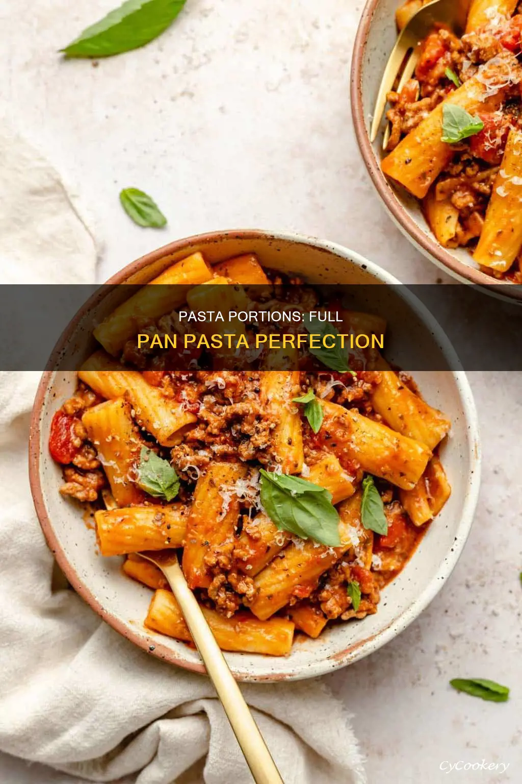 how many portions of pasta in a full pan