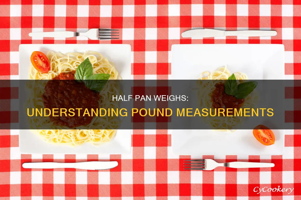 how many pounds in a half pan