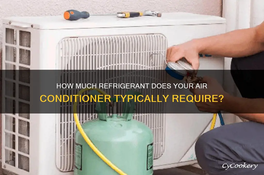 how many pounds of refrigerant does an air