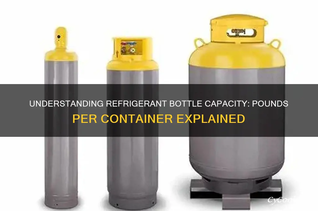 how many pounds of refrigerant in a bottle