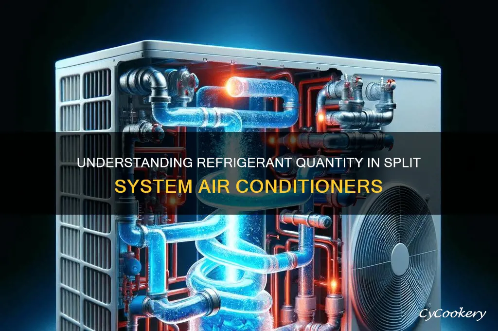 how many pounds of refrigerant in split system