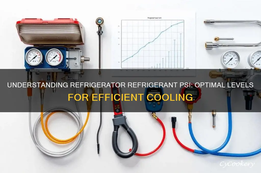 how many psi of refrigerant does a refrigerator use